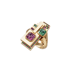 Heliopolis Ring in 18k Solid Gold & Tourmalines